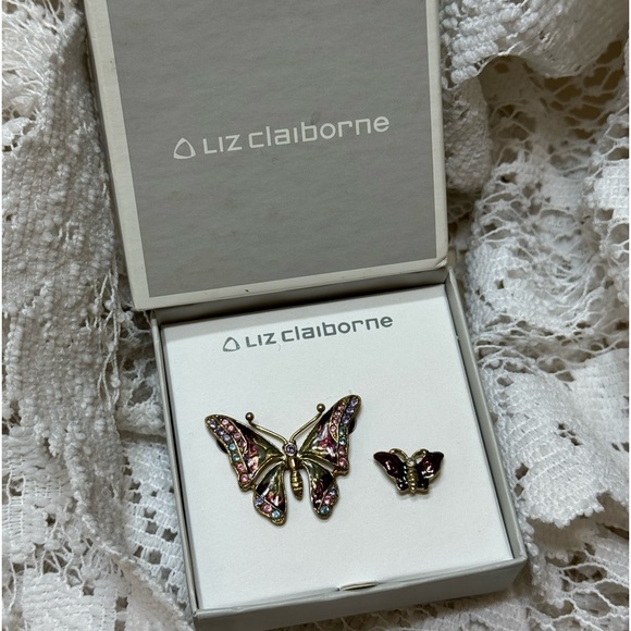 NIB Liz Claiborne Butterfly Pin Set - Picture 3 of 6